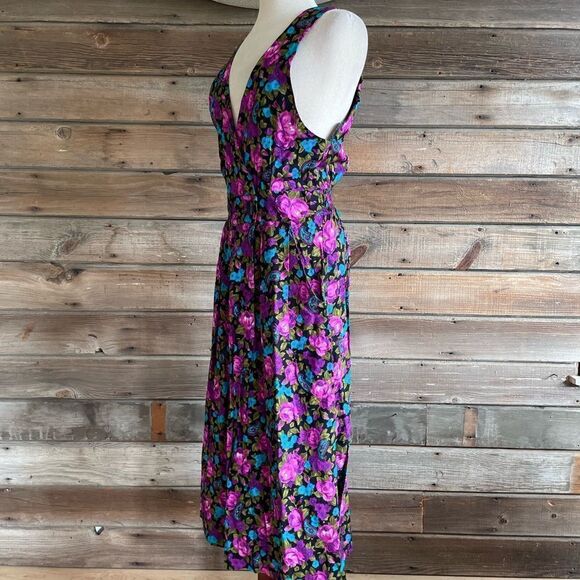 Dawn Joy Fashions Floral Sleeveless Maxi Dress Size 13 EUC - Picture 3 of 8